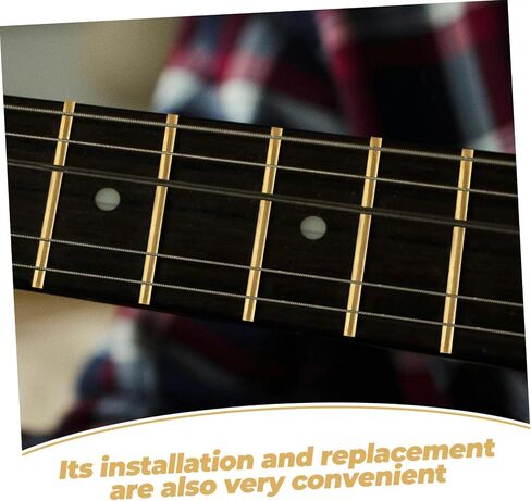 BESTonZON 19Pcs Classical Guitar Fret Wire Durable Frets for Electric and Folk Guitars Standard Guitar Supplies for Replacement and Upgrade in Saudi Arabia