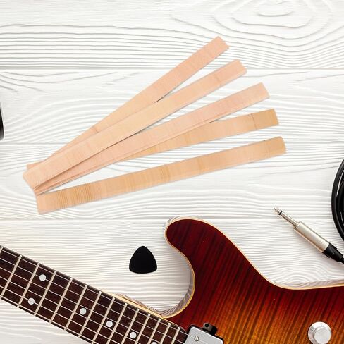 5Pcs Guitar Strip Wooden Guitar Binding Acoustic Guitar Loop DIY Purfling Strip Edge Trim Inlay Decorative Guitar Accessories Guitar Reinforcement for Luthier in Saudi Arabia