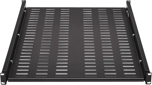 Tripp Lite 1U Adjustable Deep Rack Shelf, Adjust from 25 in to 40.75 inches, Black Steel, Vented Airflow Design, Mount Hardware Included, 250 lb / 113 kg Capacity, 5-Year Warranty (SRSHELF4PHDVENT) in Saudi Arabia