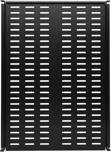 Tripp Lite 1U Adjustable Deep Rack Shelf, Adjust from 25 in to 40.75 inches, Black Steel, Vented Airflow Design, Mount Hardware Included, 250 lb / 113 kg Capacity, 5-Year Warranty (SRSHELF4PHDVENT) in Saudi Arabia