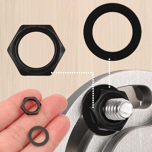 5Set Black Jack Socket Nuts, Potentiometer-Hex-Nut-Guitar-Jack Nut, Guitar Jacking Nut and Washers fo Pots, 3/8" Input Output Jack Socket Nuts, Washers Black Hex Nuting in Saudi Arabia