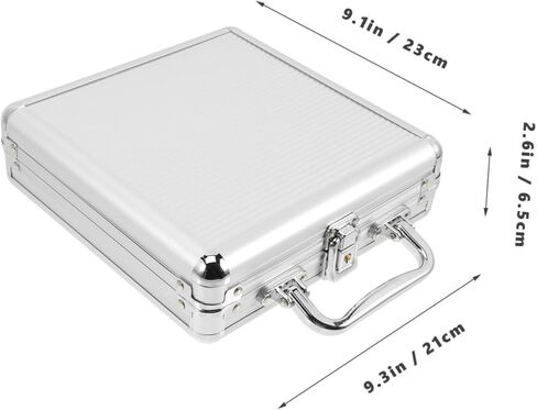 Milisten Alloy Poker Chip Case Handle for Large Capacity Storage – Portable Poker Chip Carrying Box Sturdy Aluminum Organizer in Kuwait