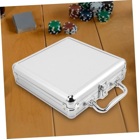 Milisten Alloy Poker Chip Case Handle for Large Capacity Storage – Portable Poker Chip Carrying Box Sturdy Aluminum Organizer in Kuwait