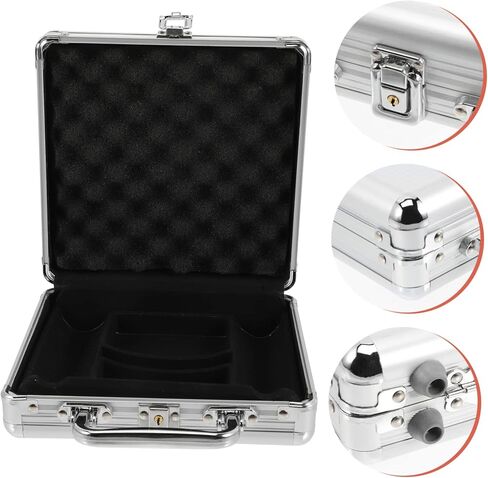 Milisten Alloy Poker Chip Case Handle for Large Capacity Storage – Portable Poker Chip Carrying Box Sturdy Aluminum Organizer in Kuwait