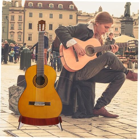 BESPORTBLE Solid Wood Frame Guitar Stand Holder for Acoustic Electric Bass Mandolin Violin Ukulele Floor Display Rack Deformation Resistant Multi Instrument Support with Stylish Minimalist in Saudi Arabia