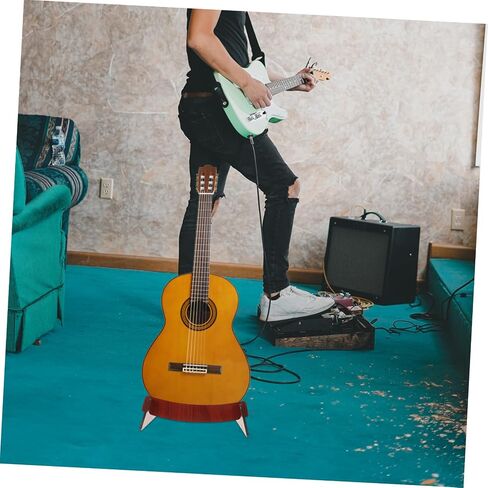 Wooden Guitar Stand Solid Wood Frame Holder for Guitars Bass Violin Ukulele Banjo Multi Instrument Display Floor Stand in Saudi Arabia