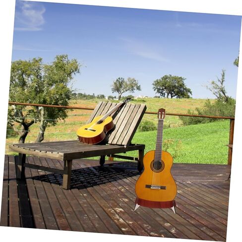 Wooden Guitar Stand Solid Wood Frame Holder for Guitars Bass Violin Ukulele Banjo Multi Instrument Display Floor Stand in Saudi Arabia