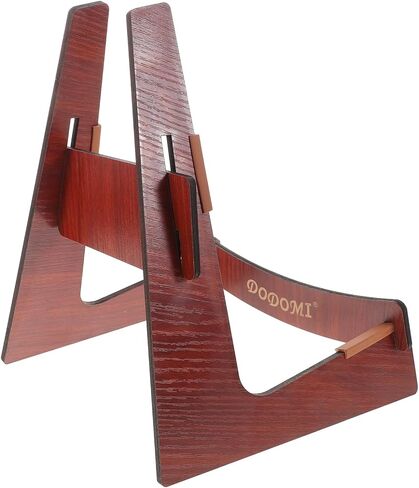 Vaguelly Detachable Shaped Wooden Guitar Stand Floor Bracket for Acoustic Electric Bass Guitars and Ukulele Portable Travel Instrument Stand with Elegant Minimalist Design for Home Display in Saudi Arabia