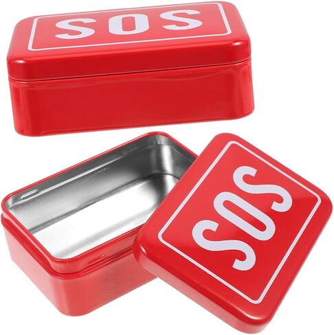 BESTonZON 2pcs Box Emergency First Aid Kit Compact Metal Storage Box for Outdoor Activities Camping Hiking Travel in Saudi Arabia