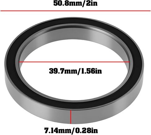 2Pcs Bike Headset Bearing B543-2RS MR397508 Compatible with Cannondale Lefty 39.7x50.8x7.14mm in Saudi Arabia