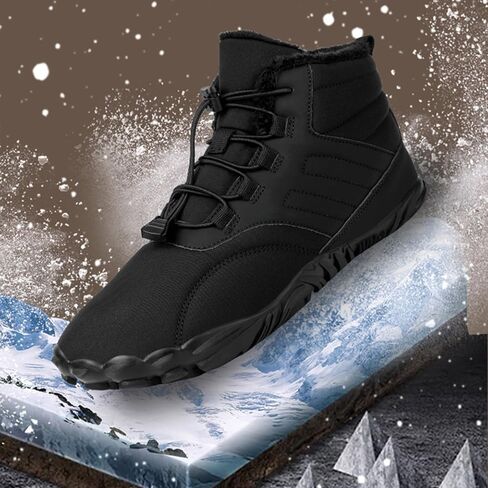 Hike Winter Footwear Barefoot Womens, Non-Slip Waterproof Thick Sole Warm Barefoot Wide Toe Shoes for Women Men in Saudi Arabia
