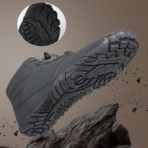 Hike Winter Footwear Barefoot Womens, Non-Slip Waterproof Thick Sole Warm Barefoot Wide Toe Shoes for Women Men in Saudi Arabia