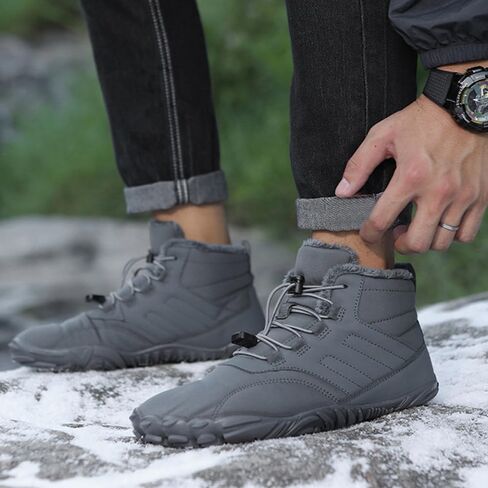 Hike Winter Footwear Barefoot Womens, Non-Slip Waterproof Thick Sole Warm Barefoot Wide Toe Shoes for Women Men in Saudi Arabia