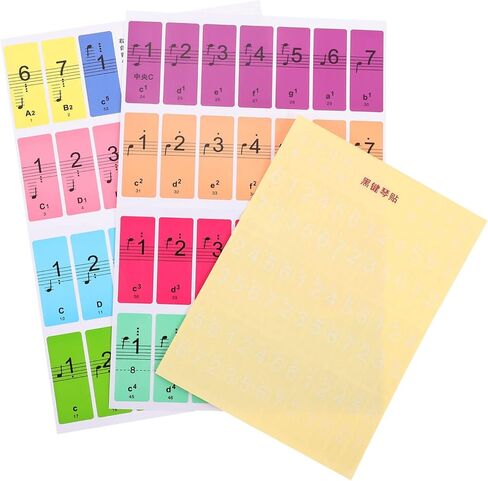 GALPADA 2pcs Piano Keyboard Decal Beginner Piano Sticker Electronic Organ Keyboard Sticker Supply in Saudi Arabia