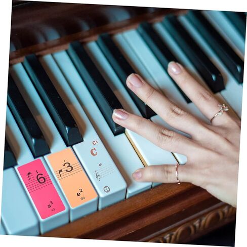 GALPADA 2pcs Piano Keyboard Decal Beginner Piano Sticker Electronic Organ Keyboard Sticker Supply in Saudi Arabia