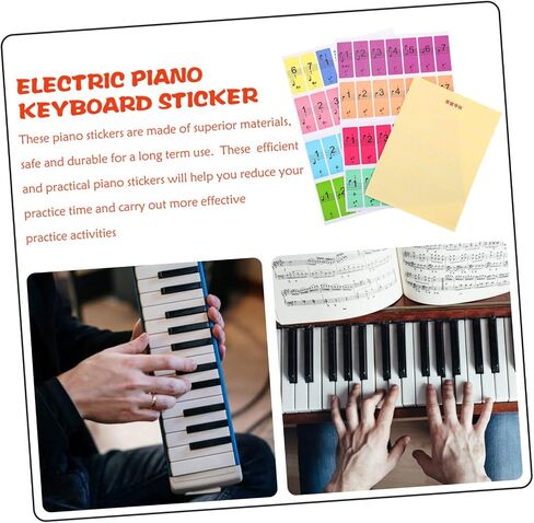 GALPADA 2pcs Piano Keyboard Decal Beginner Piano Sticker Electronic Organ Keyboard Sticker Supply in Saudi Arabia