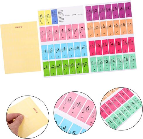 GALPADA 2pcs Piano Keyboard Decal Beginner Piano Sticker Electronic Organ Keyboard Sticker Supply in Saudi Arabia