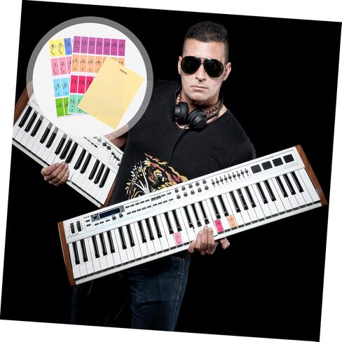 GALPADA 2pcs Piano Keyboard Decal Beginner Piano Sticker Electronic Organ Keyboard Sticker Supply in Saudi Arabia