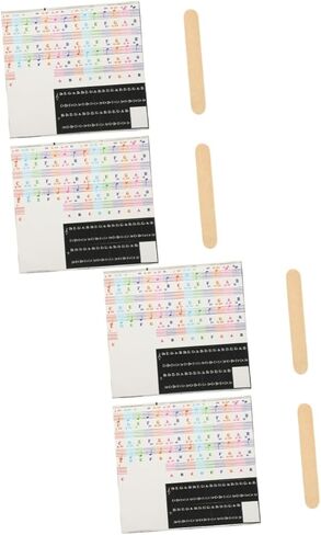 BESPORTBLE Colorful Piano Keyboard Stickers 88-Key Decals for Beginners 2-Piece Set of Piano Introductory Stickers for Easy Learning in Kuwait