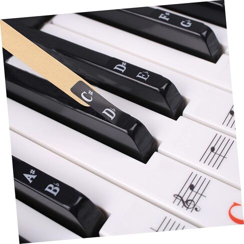 BESPORTBLE Colorful Piano Keyboard Stickers 88-Key Decals for Beginners 2-Piece Set of Piano Introductory Stickers for Easy Learning in Kuwait