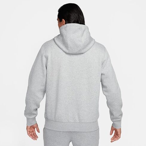 بلوفر بغطاء للرأس للرجال من Nike Club Fleece (FN3104-063، رمادي داكن منقط/رمادي دخاني فاتح/) مقاس صغير in Kuwait