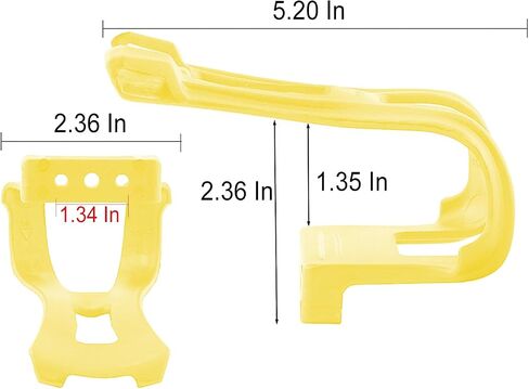 Toe Clip Straps - Nylon Bike Pedal Clips for Road & Mountain Bicycles | Secure Fit for Cycling & MTB | Multiple Colors (Black, Grey, Green, Red, Yellow) in Saudi Arabia