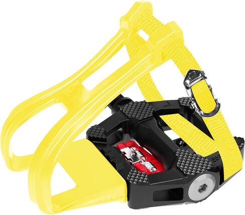 Toe Clip Straps - Nylon Bike Pedal Clips for Road & Mountain Bicycles | Secure Fit for Cycling & MTB | Multiple Colors (Black, Grey, Green, Red, Yellow) in Saudi Arabia