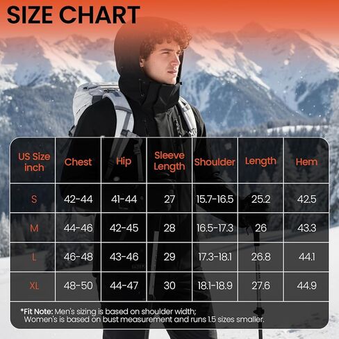 HardShell Heated Jacket Men Women｜Power Bank Compatible｜Electric Ski Jacket Battery Pack, Heated Coat Hoodie Warm in Saudi Arabia