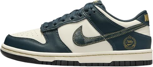 Nike Dunk Low Big Kids' Shoes (FB9109-301, Deep Jungle/Pale Ivory/Vintage Green) in Saudi Arabia