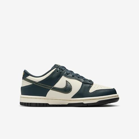 Nike Dunk Low Big Kids' Shoes (FB9109-301, Deep Jungle/Pale Ivory/Vintage Green) in Saudi Arabia