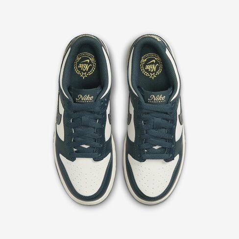 Nike Dunk Low Big Kids' Shoes (FB9109-301, Deep Jungle/Pale Ivory/Vintage Green) in Saudi Arabia