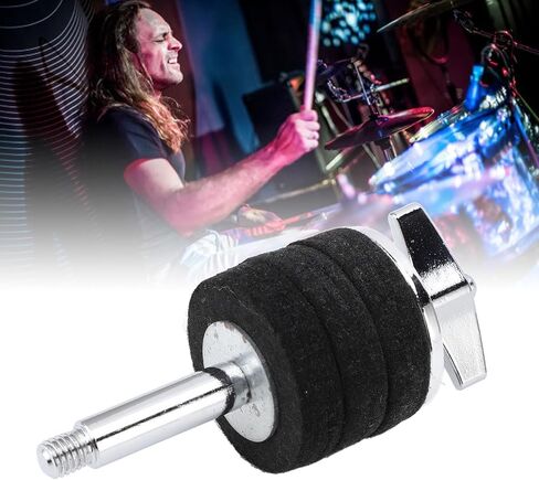 Walfront Cymbal Stacker Arm Holder Aluminum Alloy Felt Drum Hardware Water Cymbal Stand Attachmentfor Drummers & Percussionists (Silver) in Saudi Arabia