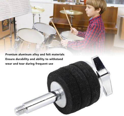 Walfront Cymbal Stacker Arm Holder Aluminum Alloy Felt Drum Hardware Water Cymbal Stand Attachmentfor Drummers & Percussionists (Silver) in Saudi Arabia