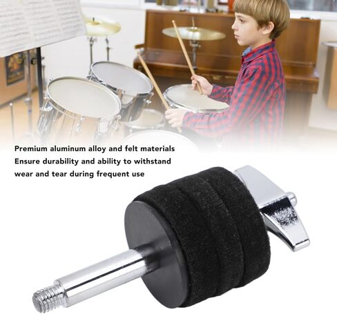 حامل ذراع مكدس الصنج من Walfront مصنوع من سبائك الألومنيوم، ملحقات طبلة الصنج المائي لقارعي الطبول وعازفي الإيقاع (فضي) in Kuwait