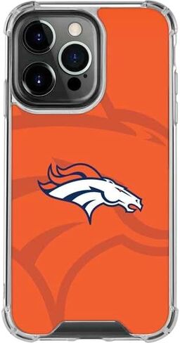 Skinit Clear Phone Case Compatible with iPhone 15 Pro - Officially Licensed NFL Denver Broncos Double Vision Design in Saudi Arabia