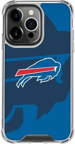 Skinit Clear Phone Case Compatible with iPhone 14 Pro - Officially Licensed NFL Buffalo Bills Double Vision Design in Saudi Arabia