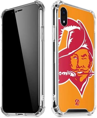 Skinit Clear Phone Case Compatible with iPhone XR - Officially Licensed NFL Tampa Bay Buccaneers Retro Logo Design in Saudi Arabia