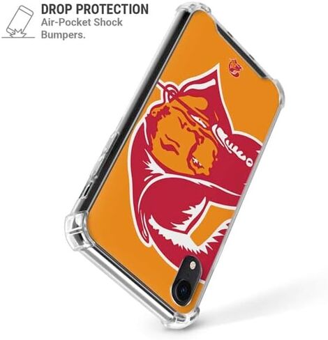Skinit Clear Phone Case Compatible with iPhone XR - Officially Licensed NFL Tampa Bay Buccaneers Retro Logo Design in Saudi Arabia