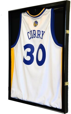 Basketball Jersey Display Case Cabinet Shadow Box 98% UV, Black Finished in Saudi Arabia