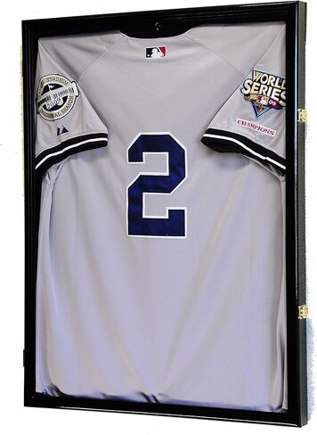 Basketball Jersey Display Case Cabinet Shadow Box 98% UV, Black Finished in Saudi Arabia