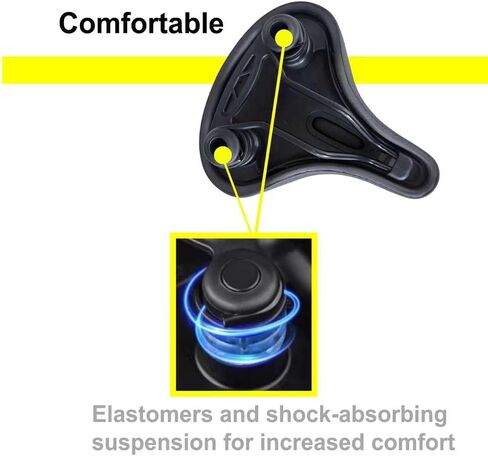 Bike Seat for Men Women, Comfortable Waterproof Bicycle Saddle with Soft Foam Padding, Universal Replacement Bike Saddle for Road Mountain Bike Commuting Black in Saudi Arabia