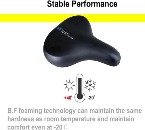 Bike Seat for Men Women, Comfortable Waterproof Bicycle Saddle with Soft Foam Padding, Universal Replacement Bike Saddle for Road Mountain Bike Commuting Black in Saudi Arabia