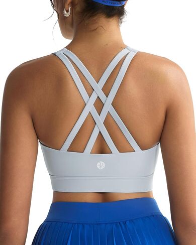 RUNNING GIRL Sports Bra for Women,Molded Cup Strappy Running High Impact Sports Bra with Sewn in Pads in Saudi Arabia