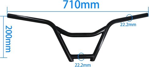 مقود BMX فولاذي، طول 710 ملم × 22.2 ملم (كروم) in Saudi Arabia