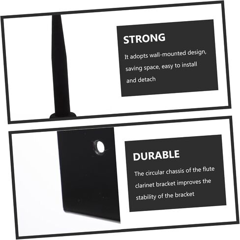 Wall-mounted Flute Clarinet Rack Metal Bracket with Screws Durable Multi-use Holder for Woodwind Instruments for Music Learners in Saudi Arabia