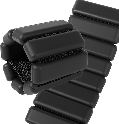 Ankle & Wrist Weights for Women – Adjustable Silicone Wrist & Ankle Weights, Wearable Arm/Leg Set for Pilates, Yoga, Walking & Strength Training (1 or 2lbs Pair Black or Pink) in Saudi Arabia