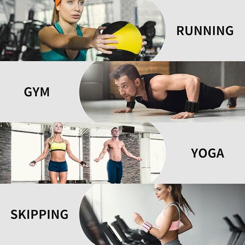 Ankle & Wrist Weights for Women – Adjustable Silicone Wrist & Ankle Weights, Wearable Arm/Leg Set for Pilates, Yoga, Walking & Strength Training (1 or 2lbs Pair Black or Pink) in Saudi Arabia