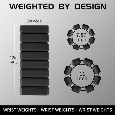 Ankle & Wrist Weights for Women – Adjustable Silicone Wrist & Ankle Weights, Wearable Arm/Leg Set for Pilates, Yoga, Walking & Strength Training (1 or 2lbs Pair Black or Pink) in Saudi Arabia