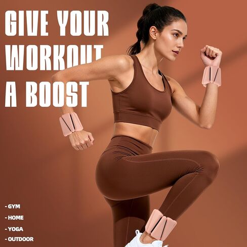 أوزان المعصم، أوزان الكاحل قابلة للتعديل للنساء والرجال، أوزان الساق والذراع للتمرين في صالة الألعاب الرياضية المنزلية، والجري، واليوجا، والبيلاتيس، والبار، والتمرين، وتدريبات القوة، 2 رطل لكل منها in Kuwait