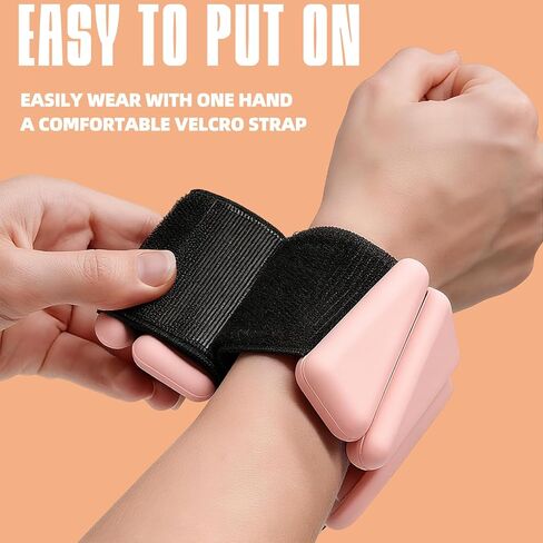 أوزان المعصم، أوزان الكاحل قابلة للتعديل للنساء والرجال، أوزان الساق والذراع للتمرين في صالة الألعاب الرياضية المنزلية، والجري، واليوجا، والبيلاتيس، والبار، والتمرين، وتدريبات القوة، 2 رطل لكل منها in Kuwait